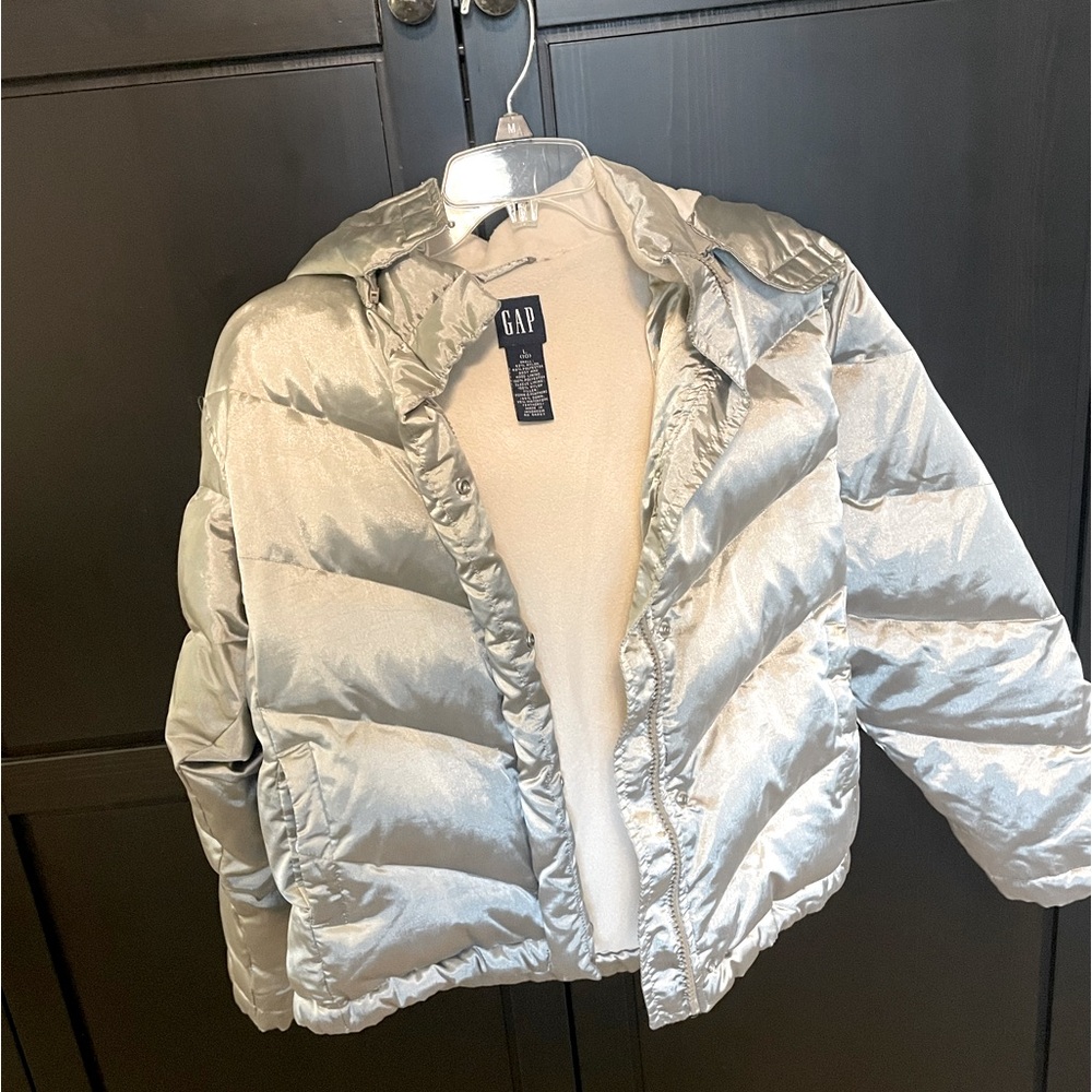 Gap Kids L 10 puffer jacket w/hood.  Super cute, looks almost new!